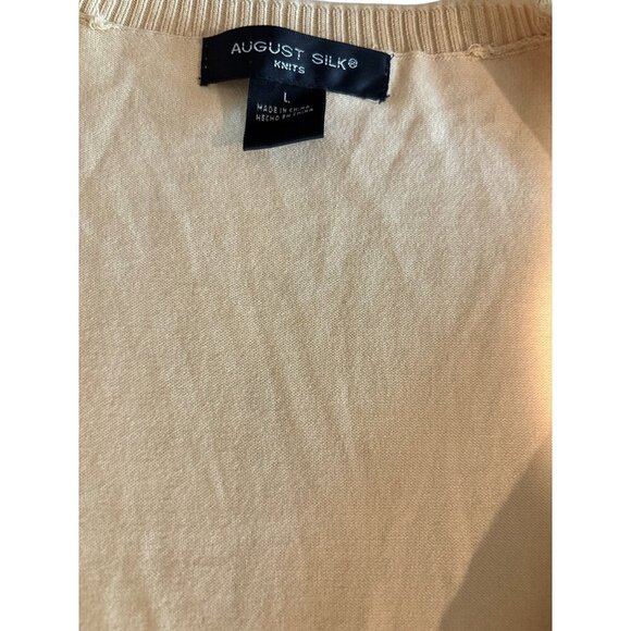 August Silk Knits Women's Light Pastel Yellow Cardigan - Picture 3 of 7